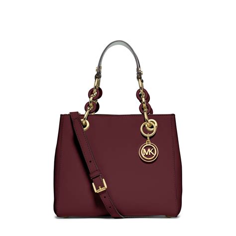 michael kors purple cynthia satchel|Authentic Michael Kors Small Cynthia NS Convertible Satchel .